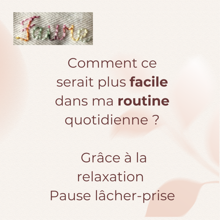 Conseil : facile dans ma routine